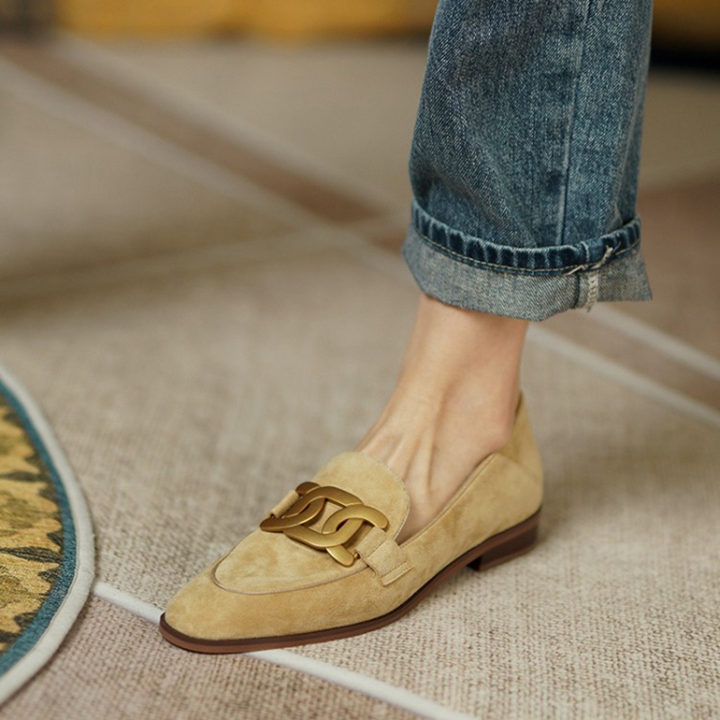 Women Shoes Casual - Mocasines de cuero de ante para