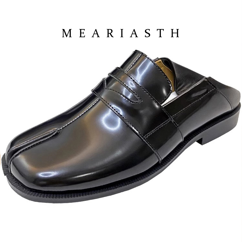 Women'S Shoes Wide Width - Zapatos Tabi Negros de Piel Sintética