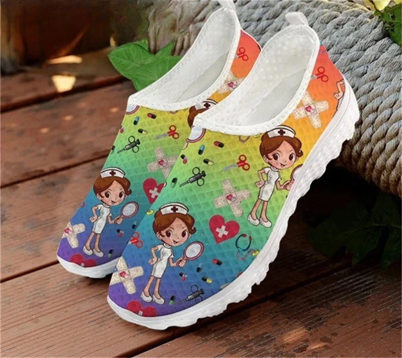 Women'S Shoes Nursing - Zapatos de mujer con diseño degradado,