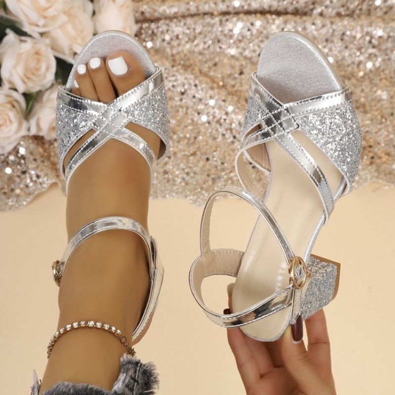 Women Shoes Formal - Sandalias de tacón de bloque para