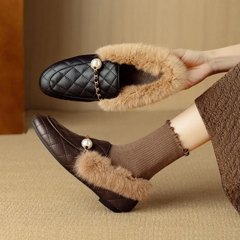 Women Shoes Mk - Zapatos Casuales de Felpa para Mujer,