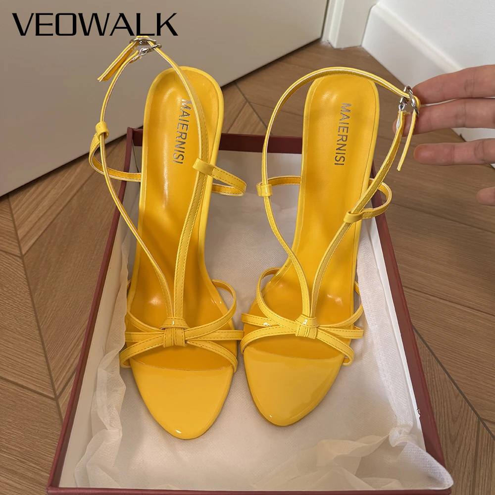 Sandalias de tacón de aguja de - Women'S Shoes Yellow reseña y precio