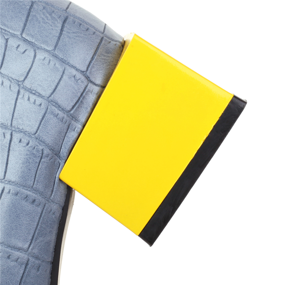 Zapatos de tacón bajo cuadrado - Women'S Shoes Yellow reseña y precio