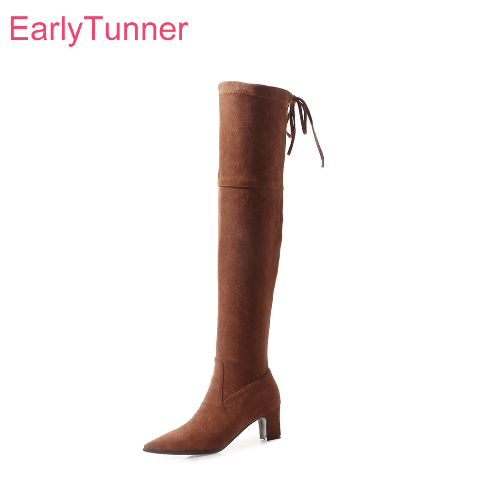 Nuevas botas altas hasta el mu - Women'S Shoes Yellow reseña y precio