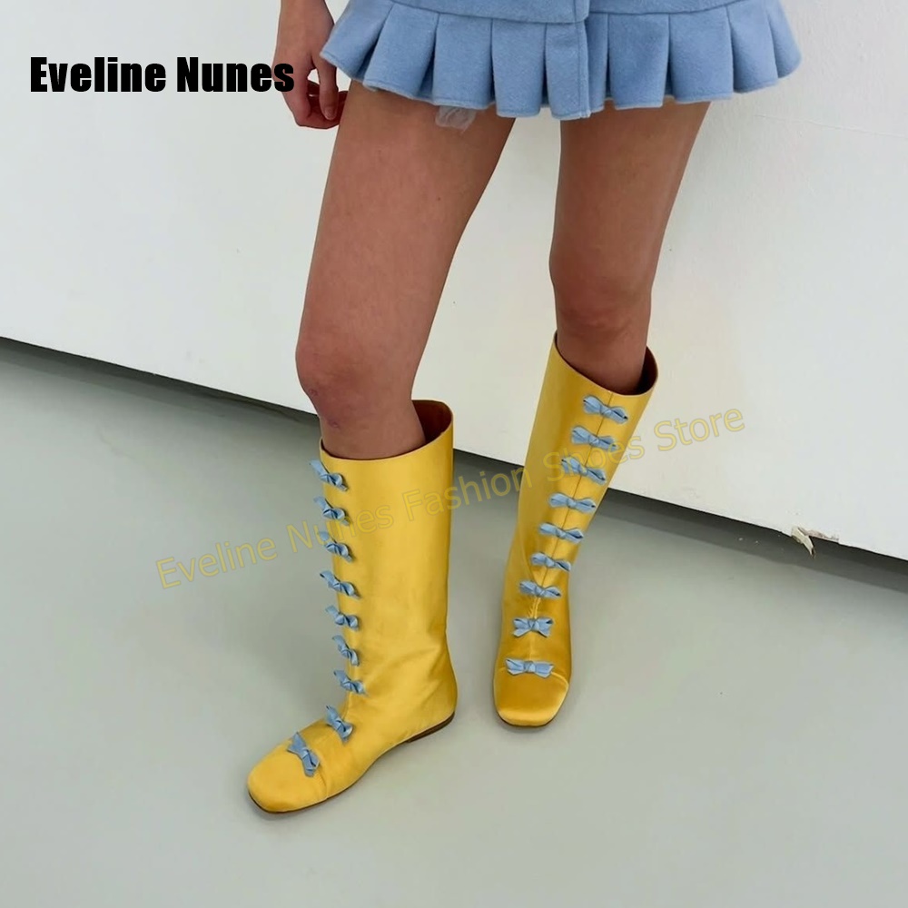 Botas de Moda de Satén Amarill - Women'S Shoes Yellow reseña y precio