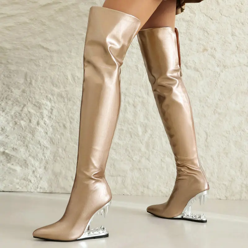 Botas largas hasta el muslo de - Women'S Shoes Wide Width reseña y precio
