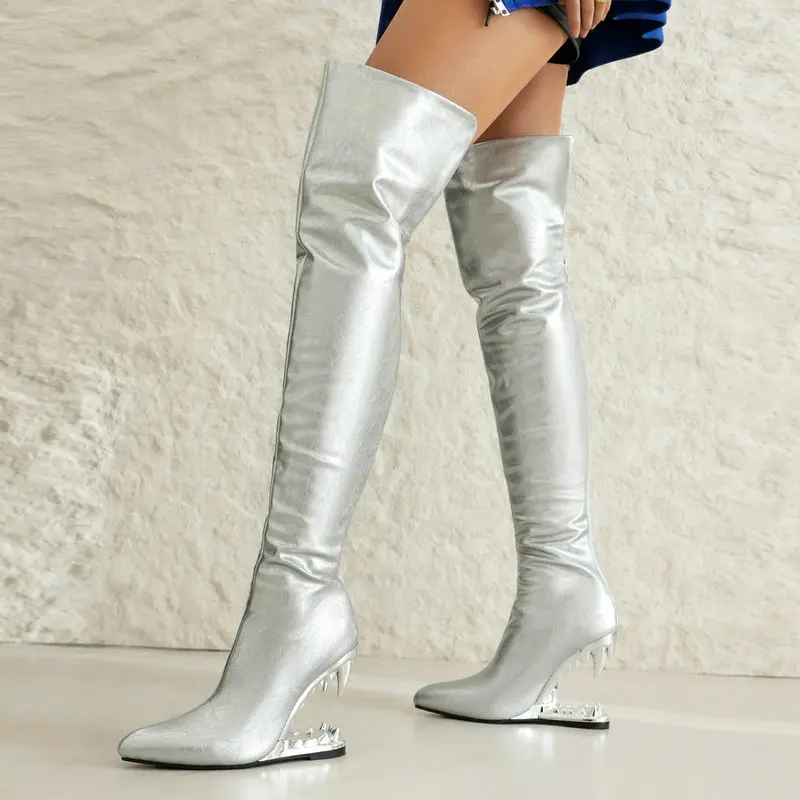 Botas largas hasta el muslo de - Women'S Shoes Wide Width reseña y precio