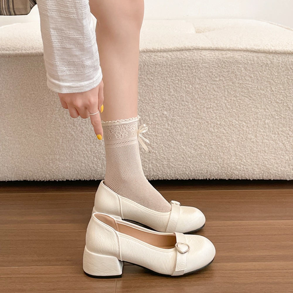 Zapatos de tacón grueso estilo - Women Shoes Mk reseña y precio