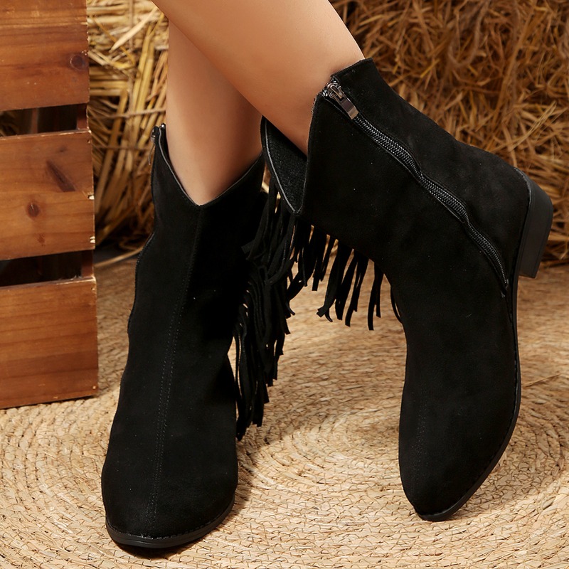 Botas cortas de tacón grueso c - Women'S Shoes Wide Width reseña y precio